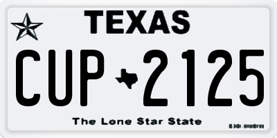 TX license plate CUP2125