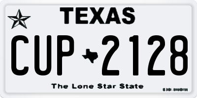 TX license plate CUP2128