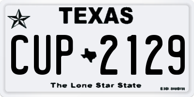 TX license plate CUP2129