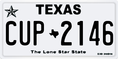 TX license plate CUP2146