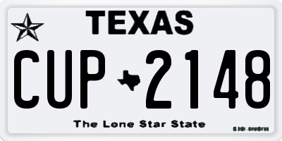 TX license plate CUP2148