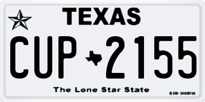 TX license plate CUP2155