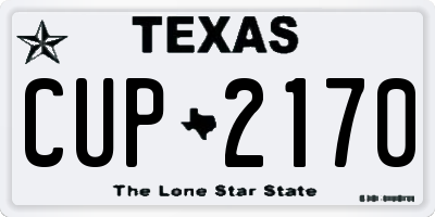 TX license plate CUP2170