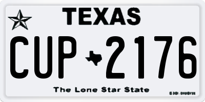 TX license plate CUP2176