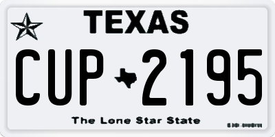 TX license plate CUP2195