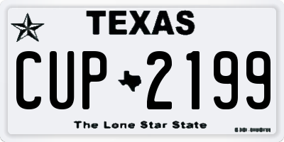 TX license plate CUP2199