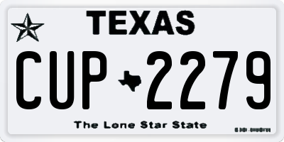 TX license plate CUP2279