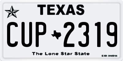 TX license plate CUP2319
