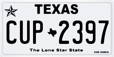 TX license plate CUP2397