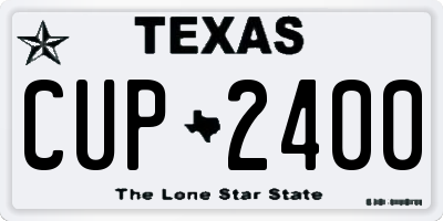 TX license plate CUP2400