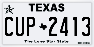 TX license plate CUP2413