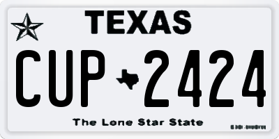 TX license plate CUP2424