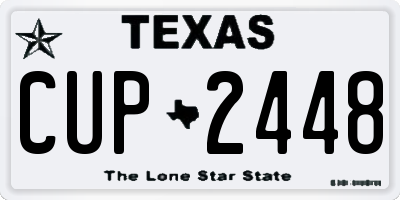 TX license plate CUP2448