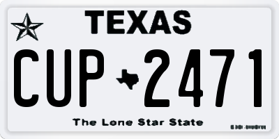 TX license plate CUP2471