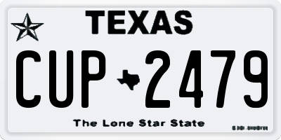 TX license plate CUP2479
