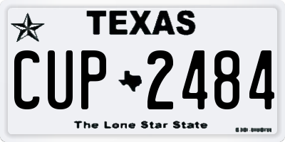 TX license plate CUP2484