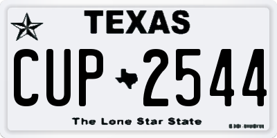 TX license plate CUP2544