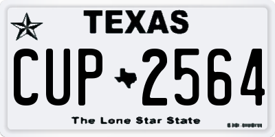 TX license plate CUP2564