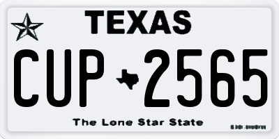 TX license plate CUP2565