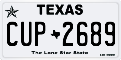 TX license plate CUP2689