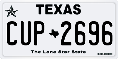 TX license plate CUP2696