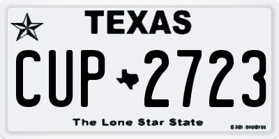 TX license plate CUP2723