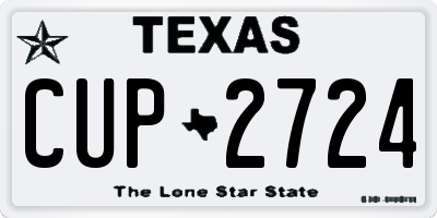TX license plate CUP2724