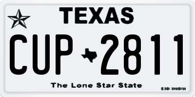 TX license plate CUP2811