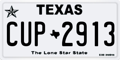 TX license plate CUP2913