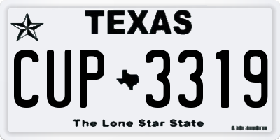 TX license plate CUP3319