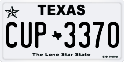 TX license plate CUP3370