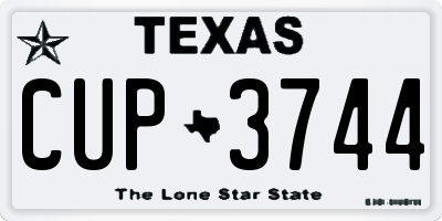 TX license plate CUP3744