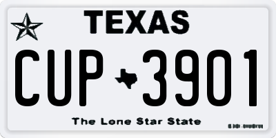 TX license plate CUP3901