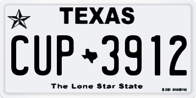 TX license plate CUP3912