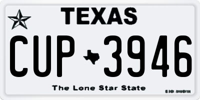 TX license plate CUP3946