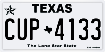 TX license plate CUP4133