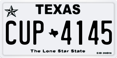 TX license plate CUP4145