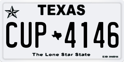 TX license plate CUP4146