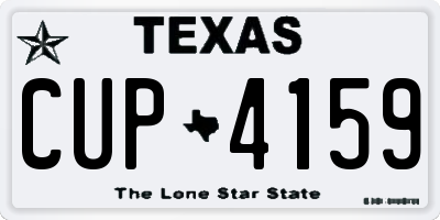 TX license plate CUP4159