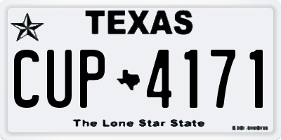 TX license plate CUP4171