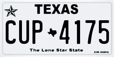 TX license plate CUP4175