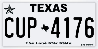 TX license plate CUP4176
