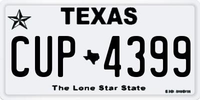 TX license plate CUP4399