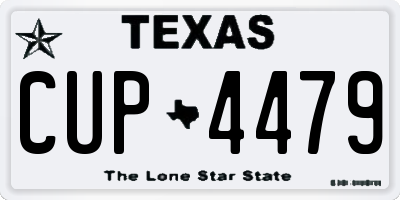 TX license plate CUP4479