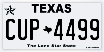 TX license plate CUP4499