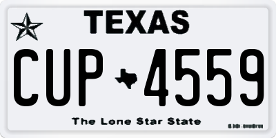 TX license plate CUP4559
