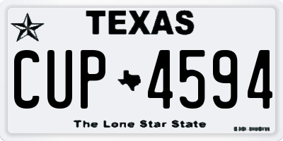 TX license plate CUP4594