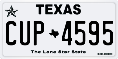 TX license plate CUP4595