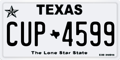 TX license plate CUP4599