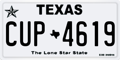 TX license plate CUP4619